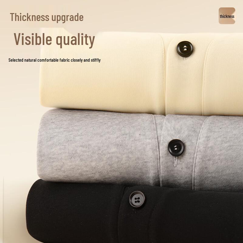 MINISO Мужской зимний кардиган-худи с V-образным вырезом и флисовой подкладкой