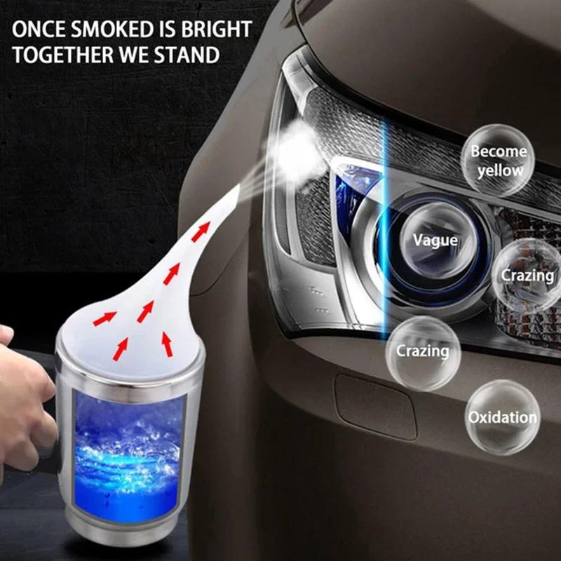 600ml Car Headlight Lamps Lens Restoration Kit Headlamp Lens Refurbishing Scratch Oxidation Yellow Remover Polisher Tool