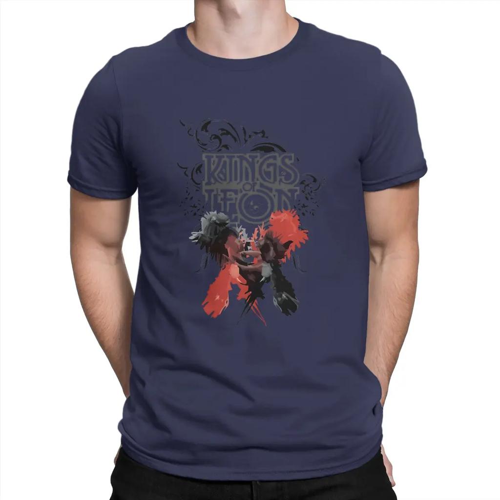 Men T-Shirts Fan Vintage Pure Cotton Tees Short Sleeve K-Kings Of Leon Band T Shirt O Neck Clothing Gift Idea