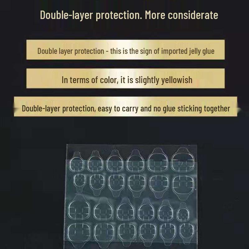 High Viscosity Nail Stickers with Transparent Jelly Glue - Wearable and Removable