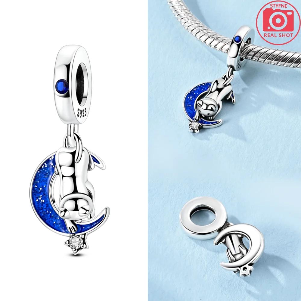 Изысканные розовые совы с когтями в короне, лунные оригинальные медные шармы-бусины, подходят для браслета, женские украшения, изысканный подарок, аксессуар