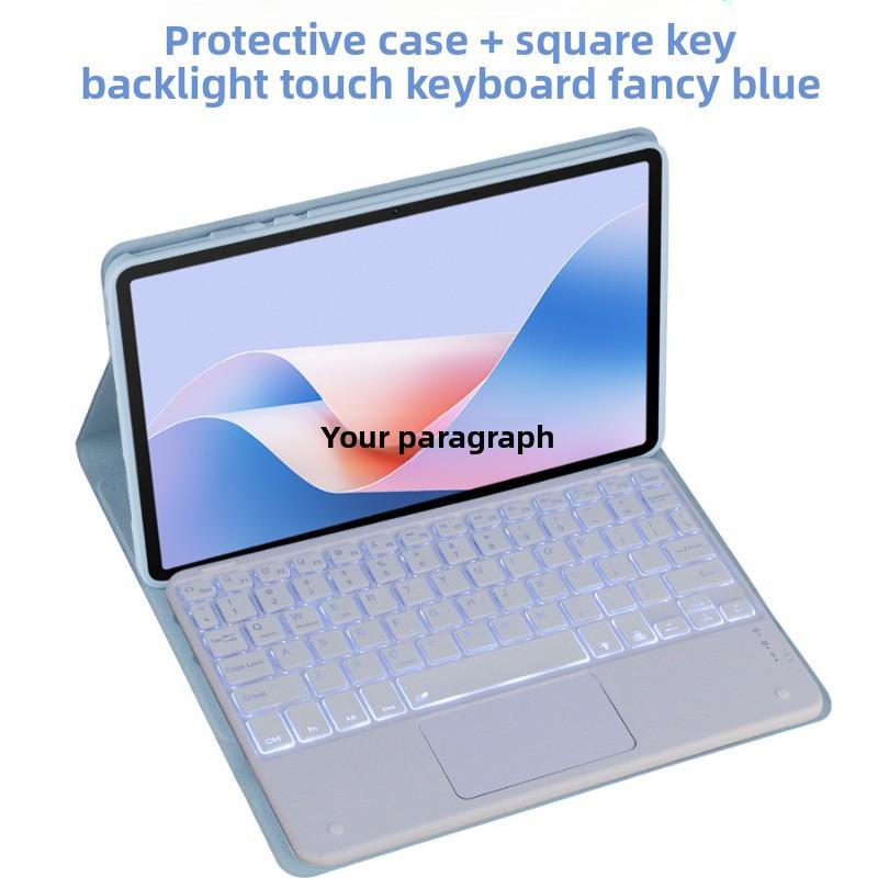 Leather Keyboard Case for Lenovo Tab K11 45 Plus 2024 Bluetooth Keyboard Cover TB352FU