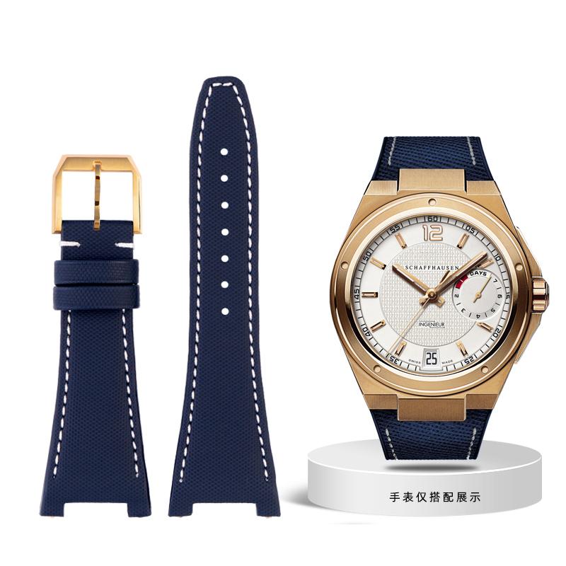 Нейлоновый кожаный ремешок для часов IWC Engineer, ремешок с вырезом, серия IW500501 IW378507 IW322703, черный спортивный холщовый ремешок для часов