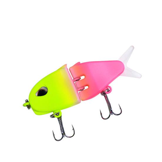 6CM/6.5G Multi-Jointed Fishing Lure with Double Hooks Realistic 2-Section Swimbait Plastic Artificial Bait Freshwater Saltwater Bass Trout Pike