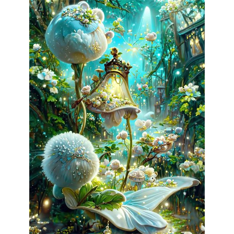 5D DIY Алмазная картина Природа Пейзаж Дом Строительство Алмазная вышивка Картина Полная круглая Алмазная мозаика DIY Домашний декор Подарок