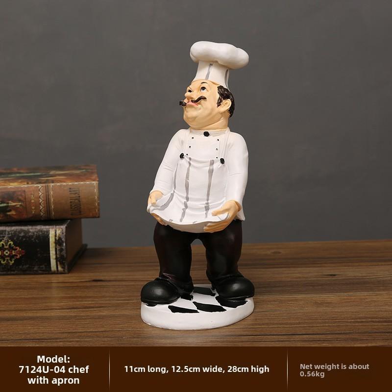 Смола Фигурка Шеф-повара в Европейском Стиле Для Домашнего Декора, Украшение для Торговой Точки, Кофейного Столика