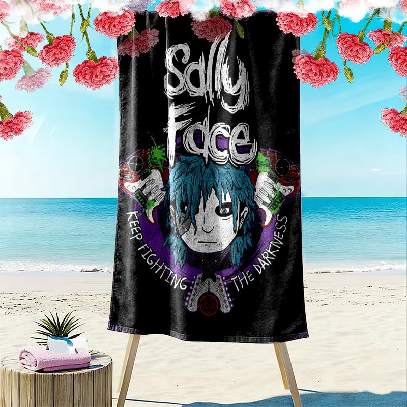 Sally Face 2D Flat Print Beach Towel, Large Soft Quick Dry Towel for Beach Camping SwimmingSSTJ0917463