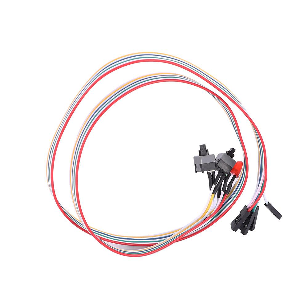 Durable Computer Case Power on PC Desktop Reset Computer Cables Connectors Switch Cable