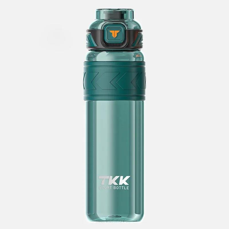 TKK 1000ml Water Bottle Sports Watter Bottle Tritan BPA Free Straw Portable Leak-proof Plastic Drinkware Outdoor Fitness Kettle 1