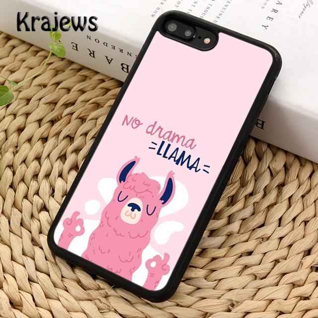 Krajews cute no drama llama lama Phone Case Cover For IPhone 18 17 Air 16 15 14 plus 11 12 13 pro max coque Shell Fundas