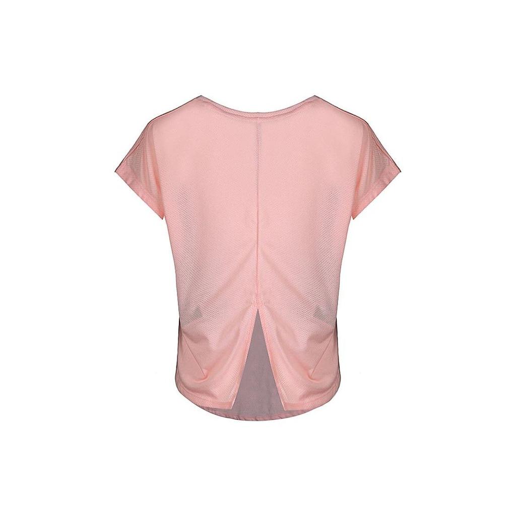 Nike Футболка As W Nk Tailwind Top Ss Cool Lt Solid Logo Print Breathable Round Neck Short Sleeve T Shirt Women tops Pink AJ6485-646