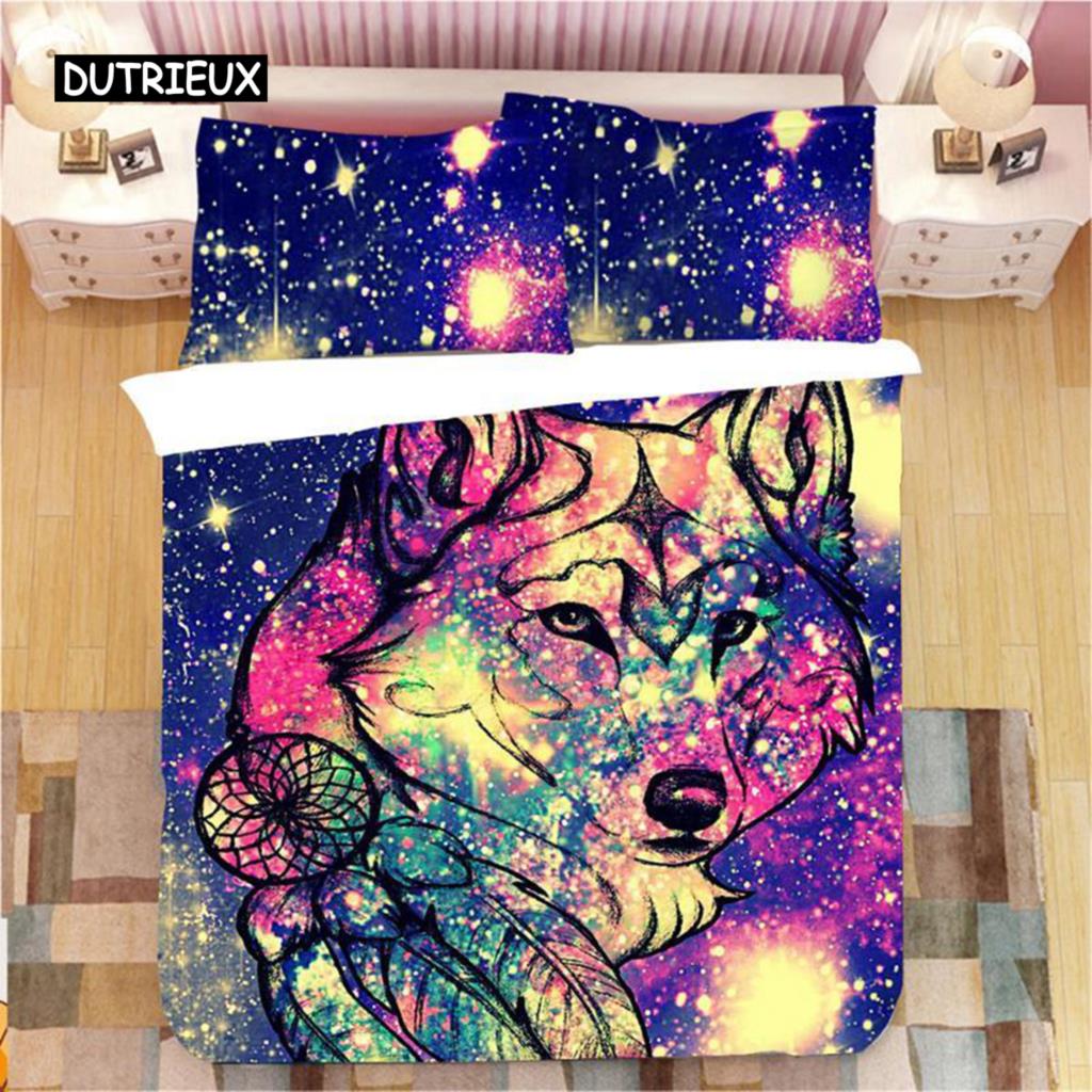 Dream Catcher Пододеяльник King Double Розовый Starry Universe Queen Size для детей и девочек Пододеяльник из микрофибры