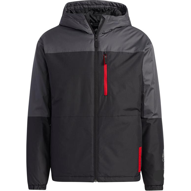 adidas Terrex Color Block Zip Hooded Sports Cotton Jacket Men Jacket Black GN7524