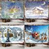 Санта-Клаус, снеговик, снежный вид, лесной принт, гобелен с узором, украшение для дома, гостиной, спальни, общежития, подвесной гобелен