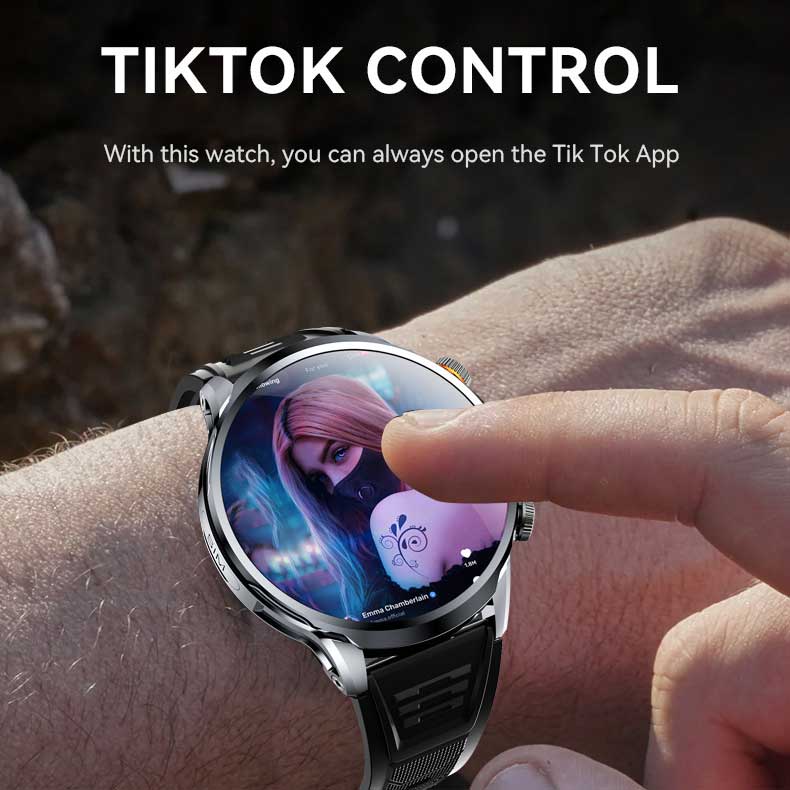 HD камера Smartwatch 128G SIM карта Smartwatch круглый экран карта телефон часы 1.95-дюймовые Smart Watch камера Heart Rate NFC