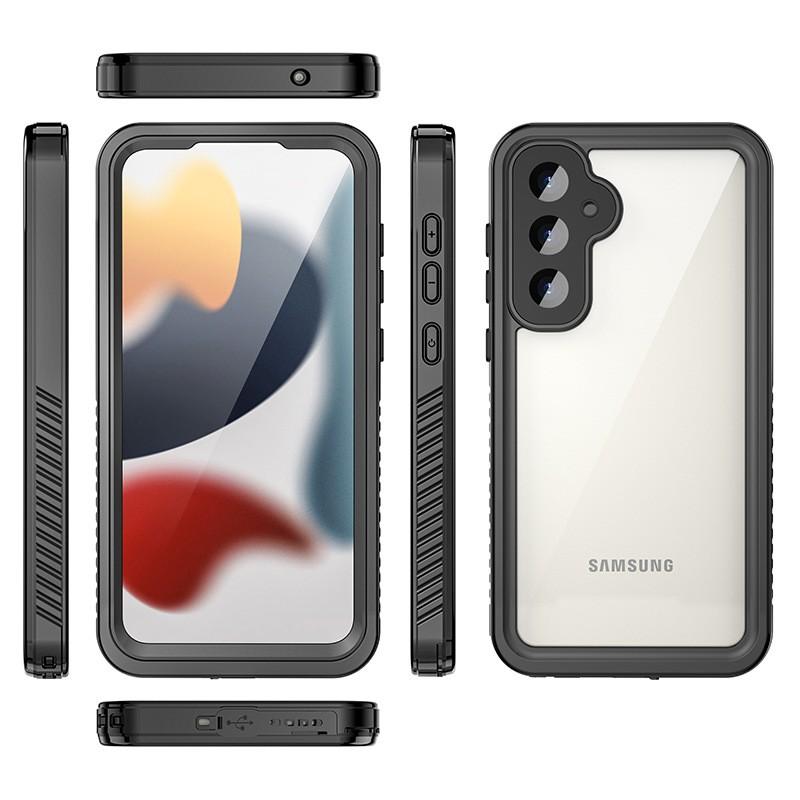 Ударопрочный водонепроницаемый ТПУ чехол для телефона Galaxy S25 FE S24 S23 S21 S20 Двухслойная защита от падений Черный