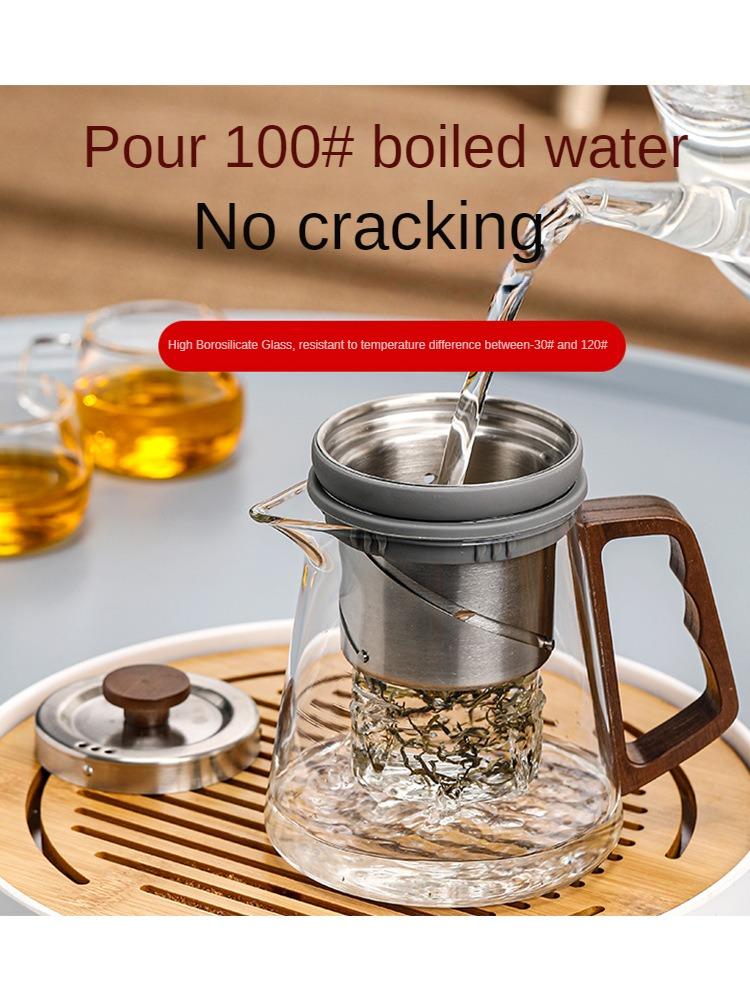 Top Pot Элегантный чайник для чашек с разделением чая Lift Bubble Teapot Полностью стеклянный офисный электрический керамический чайник для заваривания чая Чайный сервиз Заварочная посуда