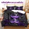 Purple Rose Gothic Pattern Bedding Quilt Set Quilt Cover Pillowcase Home Decoration Birthday Gift (1 * duvet cover + 2 * pillowcase, without core)