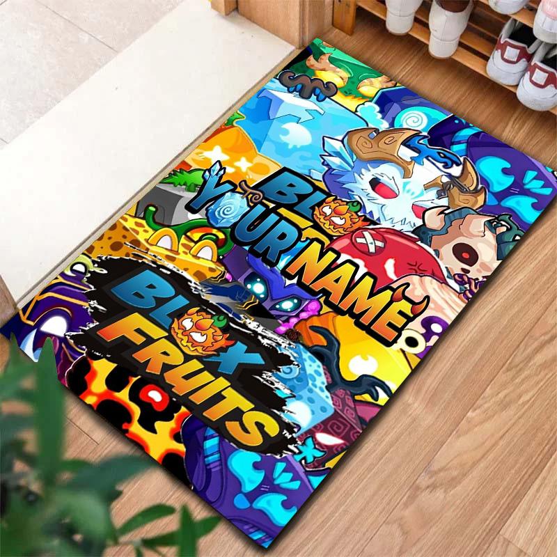 Bloody Fruits Adventure Custom Name Carpet Rug For Living Room Bedroom Home Sofa Decoration Kids Play Nonslip Floor Mat