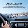 Украшение для салона автомобиля в виде куклы-панды, симпатичное украшение в виде панды, игрушка-панда, 8 шт., маленькая кукла-панда, отправка 20 бесследных клеев для приборной панели стола