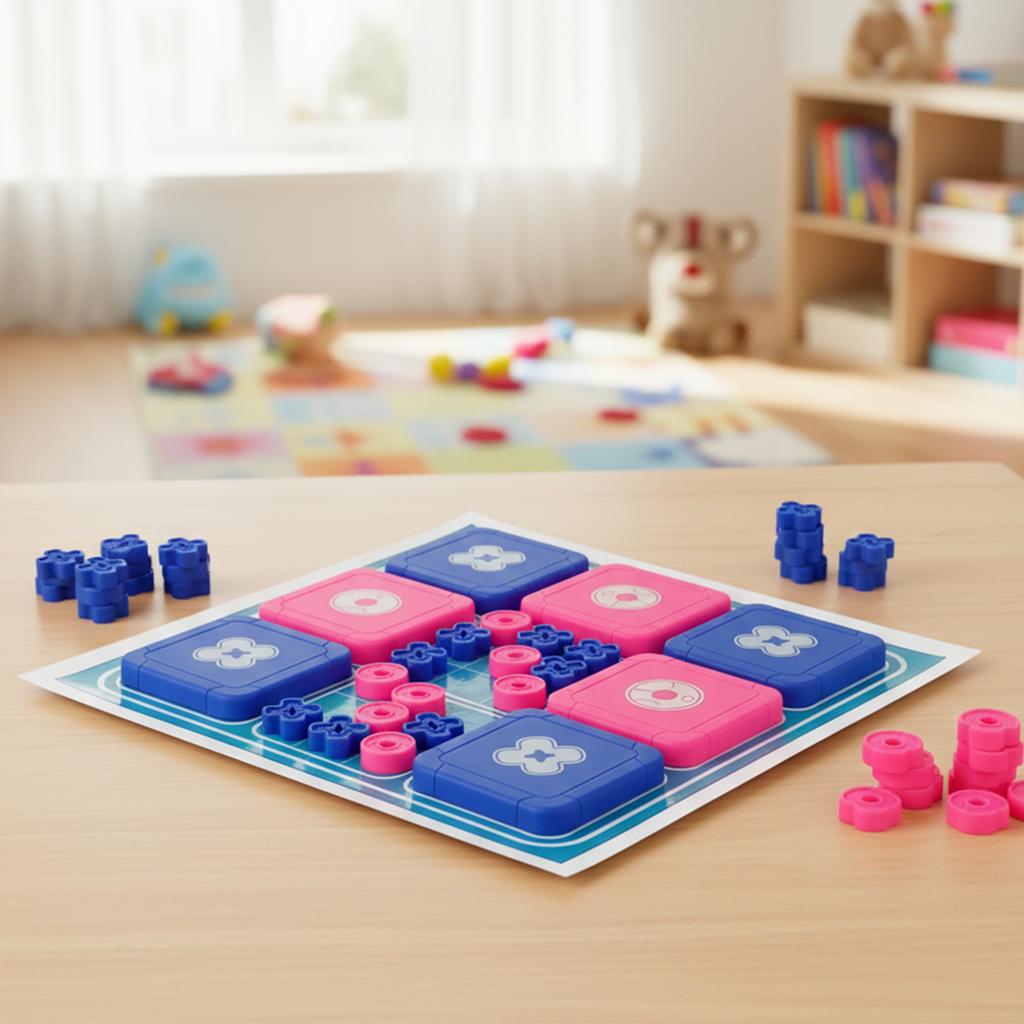 Крестики-нолики Болт Игра Оригинальная портативная головоломка 3-в-1 Семейные игры для вечеринок Рождественский игровой вечер