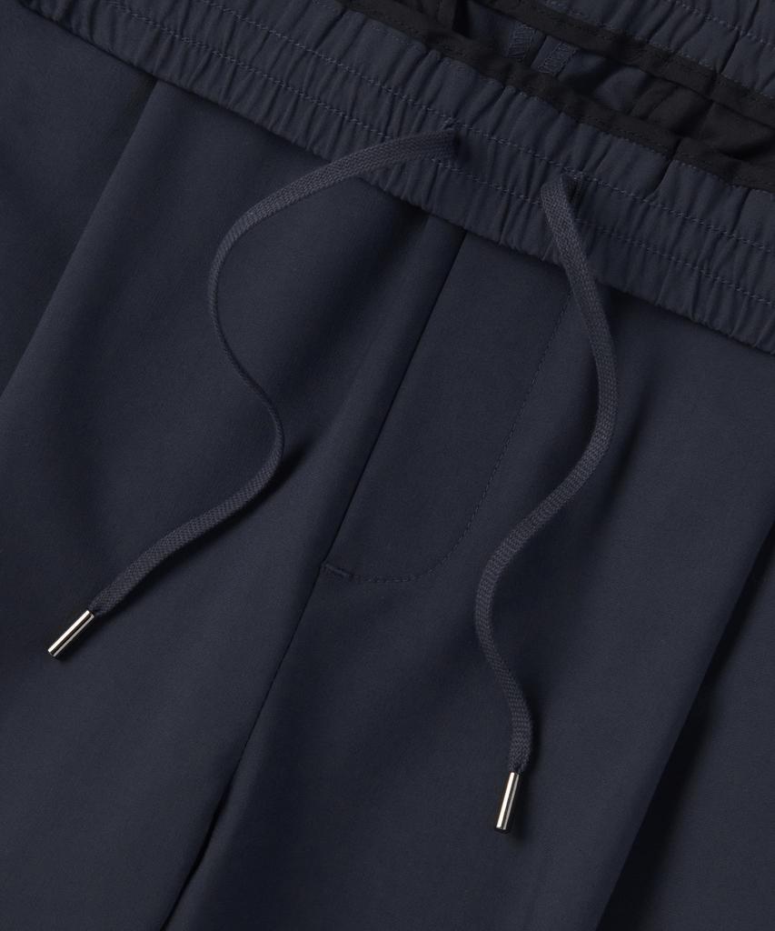 MUSINSA STANDARD [Cooltandard] One-Pleat Wide Elastic Waist Slacks [Iron Gray]