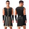 Mens Roman Spartan Gladiator Warrior Costume Ancient Greek Mythology God Toga Fancy Dress Up Halloween Cosplay Costumes