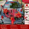 Bridal Car Decoration Set: Suction Cup Flower & Pull Flowers for Wedding Cars