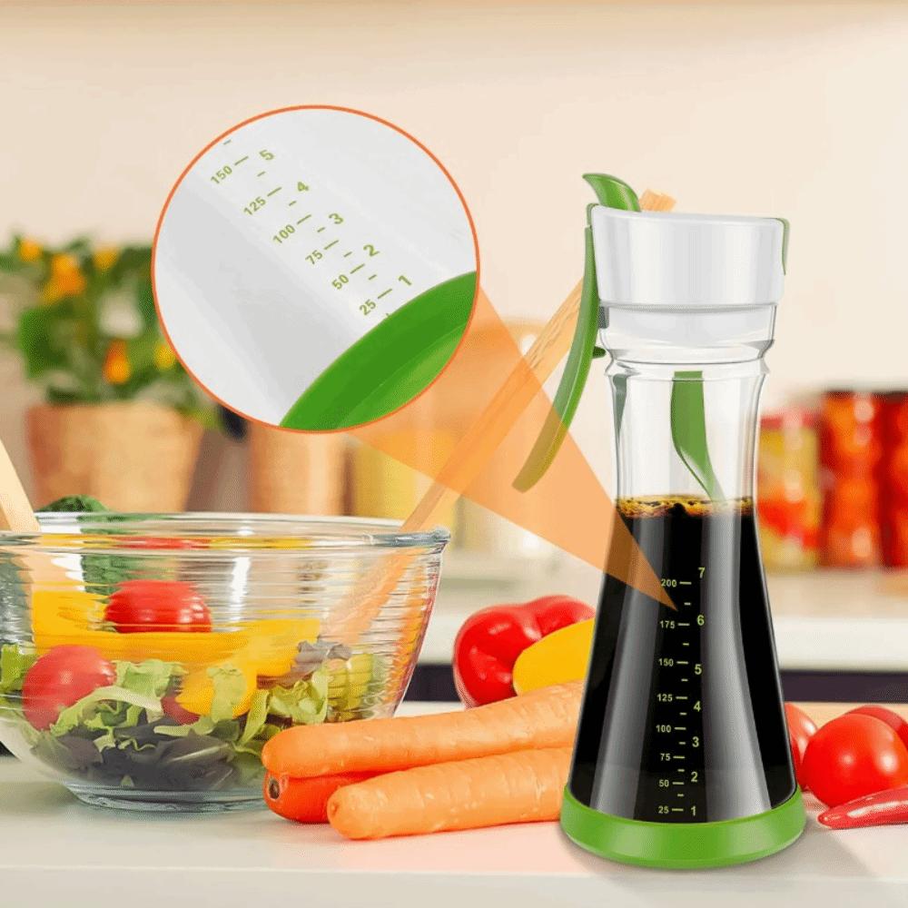Transparent Salad Dressing Bottle Leak Proof Vinaigrette Container Creative Cruet  BBQ