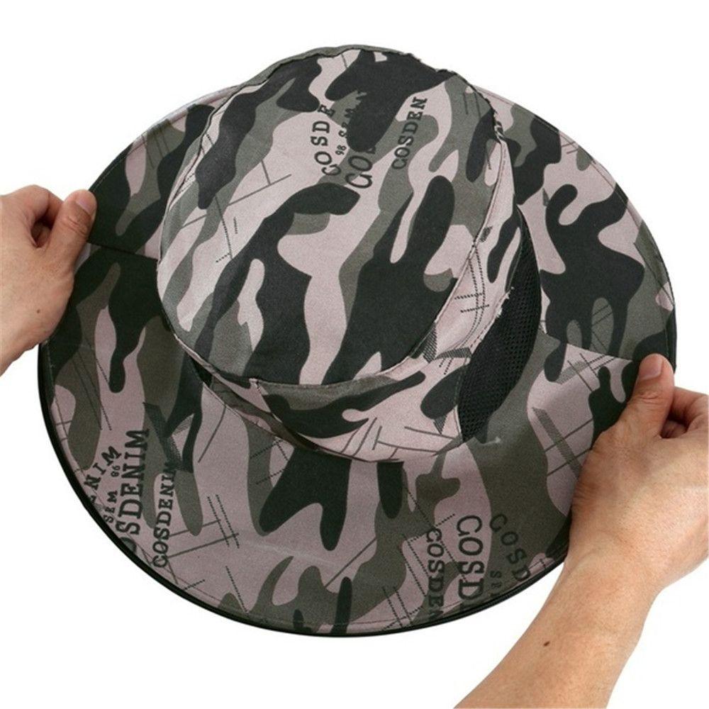 Casual Hidden Net Mesh Foldable Outdoor Sunscreen Mosquito Hat Repellent Protection Fishing Cap