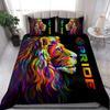 Персонализированная футболка Tmarc Lgbt Lion Pride 2024, комплект постельного белья с флагом Лгбт, домашнее постельное белье