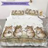 Hand drawn Mouse Pattern Bedding uilt Set uilt Cover Pillowcase Home Decoration Birthday Gift (1 * duvet cover + 2 * pillowcase without core)