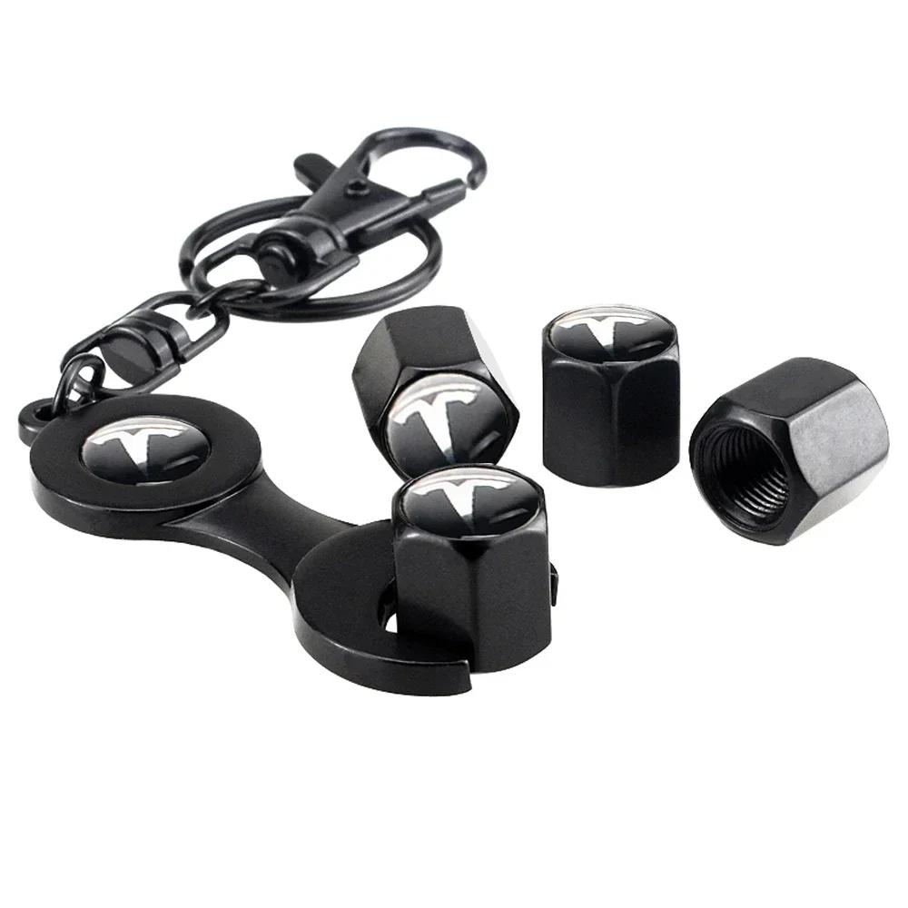 Car Sticker 2025 New Tesla 4pcs Wheel Air Anti Dust Stem Cover for Tesla Model 3 Y S X Roadster MODELY MODEL3 P75D P85D P90D P10