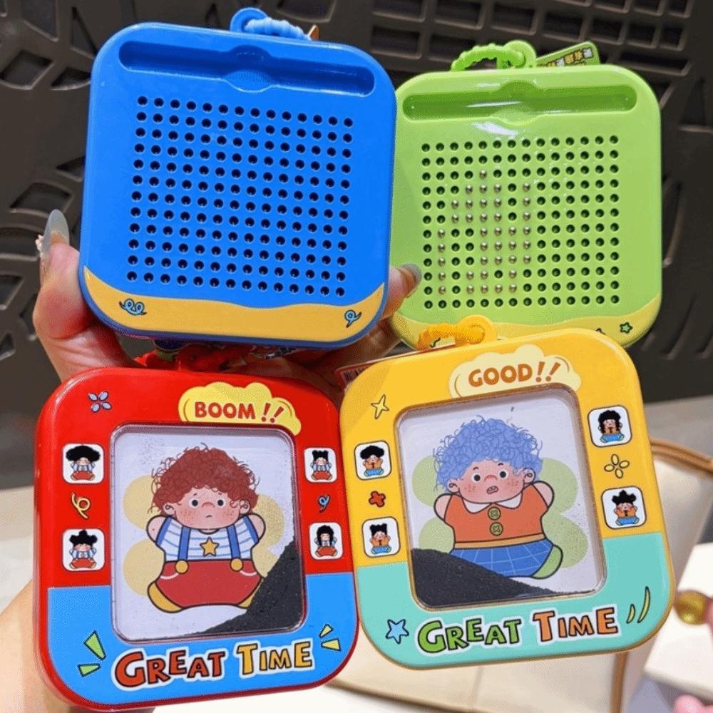 Magnetic Powder Magnetic Bead Board DIY Mini Drawing Pad Keychain Decoration