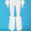 Faux Furs Cuffs Furry Wrist Bands Leg Warmers Wrist Cuffs Warmer Boot Cuffs for Women Party Cosplay Costumes Accessories