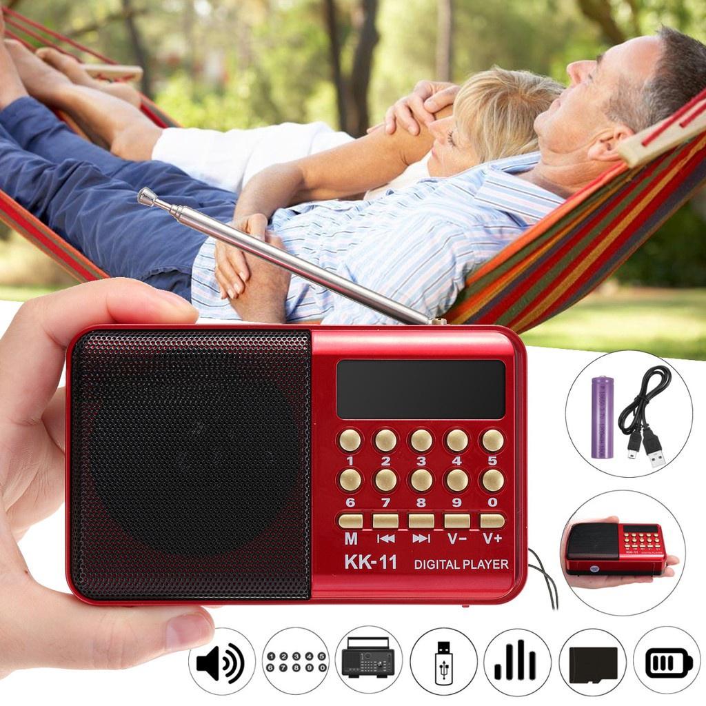 Портативное радио DC 5V USB, ручное цифровое FM, TF, MP3-плеер, динамик, перезаряжаемый, беспроводной, с записью
