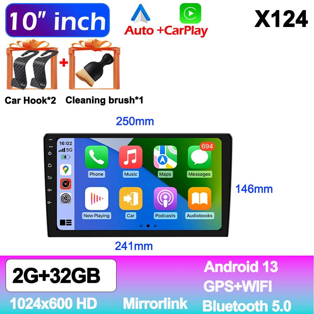 Android13 7 9 10 Inch Car Radio GPS 2 Din Radio Stereo Receiver Player 64G Multimedia Player Wireless CarPlay Android Auto Gift