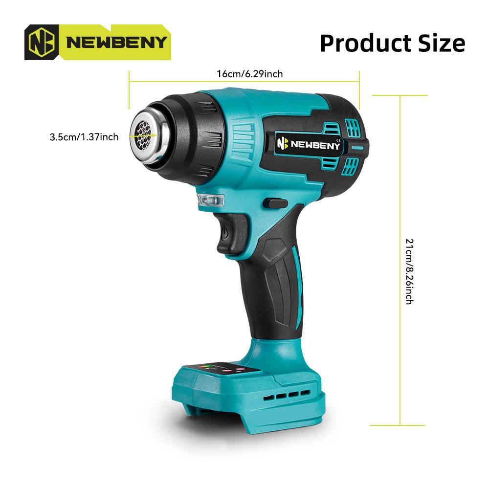 2000 Вт электрические тепловые пушки, фен, 9 передач, регулируемые беспроводные бытовые электроинструменты для батареи Makita 18 В