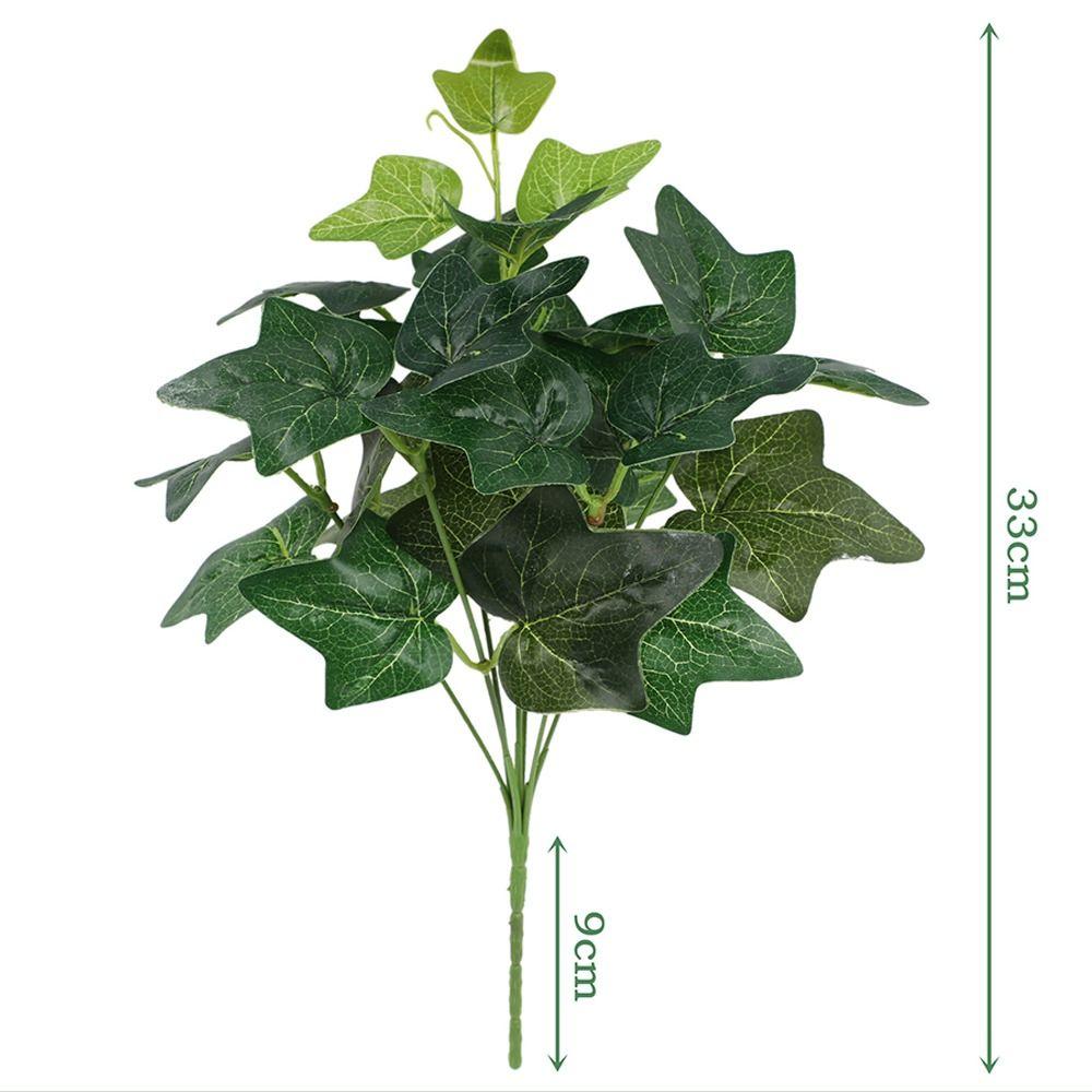 7 Голов Искусственные Листья Зеленого Растения Большое Искусственное Растение Украшение для Офисного Стола
