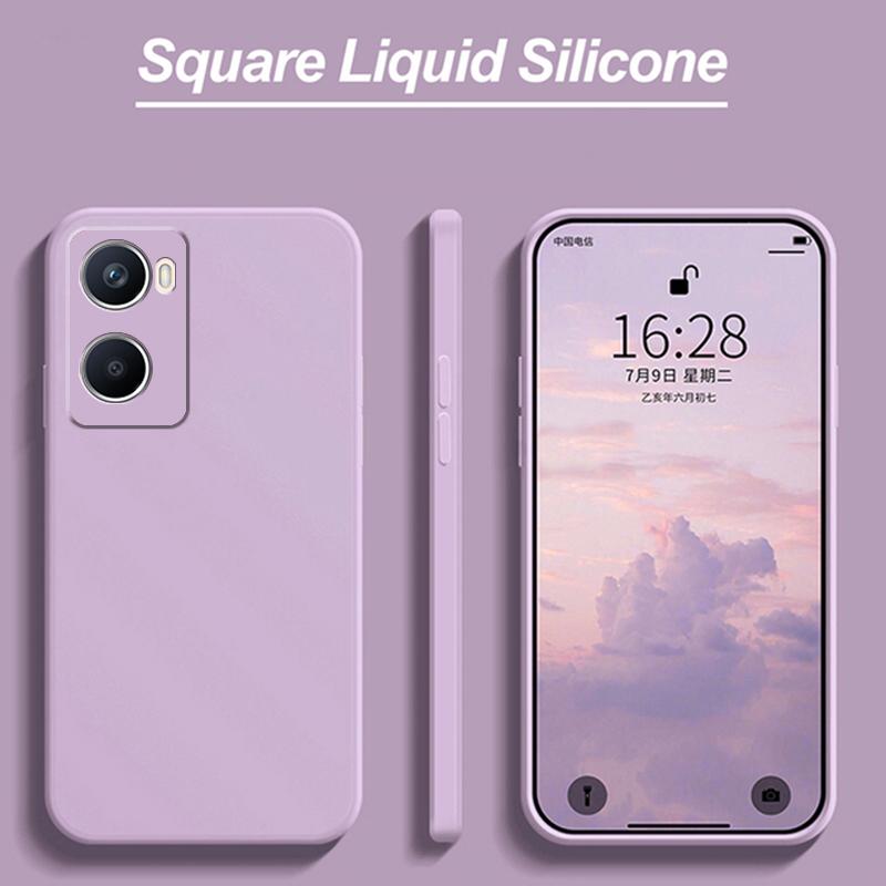 Роскошный жидкий силиконовый чехол для OPPO A15 A15S A18 A38 A58 A53 A52 Reno 10 5G A57 A77S A76 A78 A57S A96 4G 5G квадратный чехол