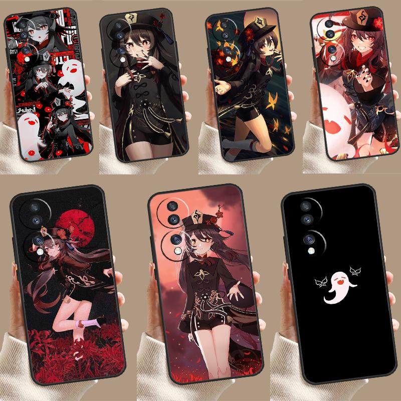 Чехол Genshin Impact Ху Тао для Honor 90 70 50 10 Magic 5 Lite Magic 6 Pro X7 X8 X9 X6a X7a X8a X9a X9b X8b