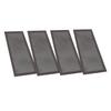 4pcs Floor Vent Mesh Cover PVC Magnetic Dust Proof Floor Register Screen Cover for Home Wall Ceiling Black