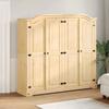 VidaXL Wardrobe Corona 194x52x186 Cm Solid Pine Wood, Storage Cabinet, Wardrobe Organizer, Closet, 4012162