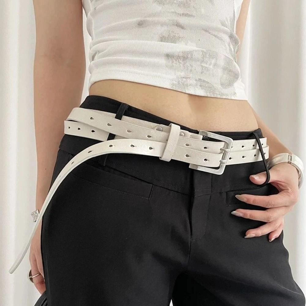Double-Breasted Women's Belt Vintage Dress Jeans Belt American Waist Belt Streetwear