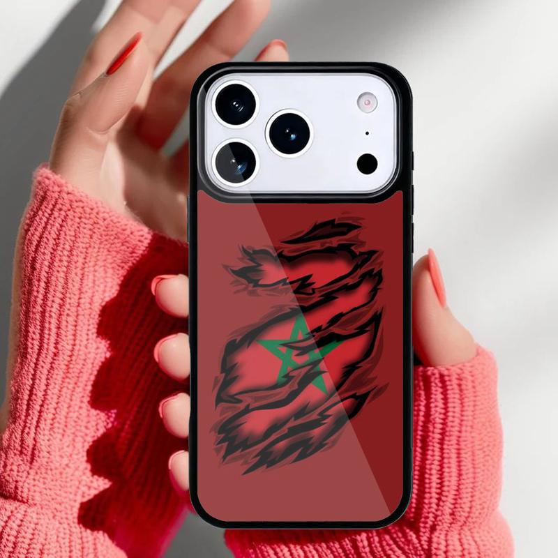 Maroc Morocco Flag Coat Of Arms soft Phone Case for iPhone 17 16 15 14 13 Pro Max Back Cover for 12 11 Pro Coque