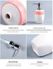 European Style Snowflake Glaze Ceramic Bathroom Set: Pink Mouthwash Cup, Hand Sanitizer Bottle, and More