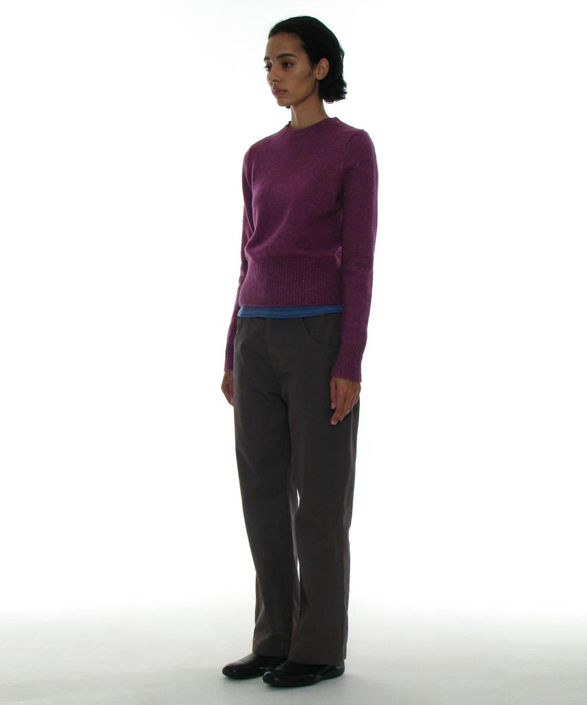 PARTIMENTO WOMEN Double Waist Chino Pants_Charcoal