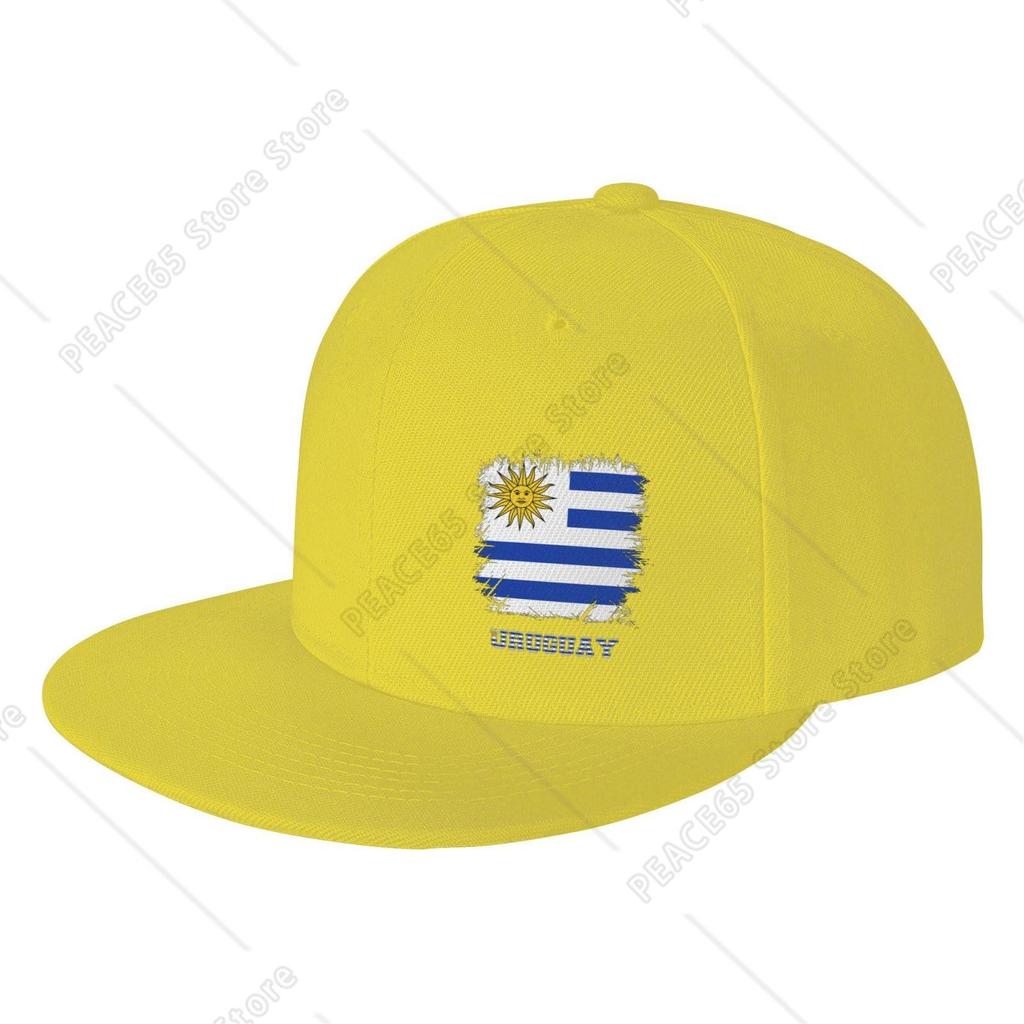 Vintage Uruguay Uruguayan Flag Snapback Hat for Unisex Women Classic Flat Bill Baseball Cap Adjustable Trucker Hat Print Unisex