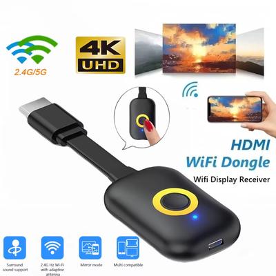 4K 1080P 2.4G/5G Совместимый с HDMI Видеоприемник Зеркалирование экрана Беспроводной Wifi дисплей ТВ-стик Dongle Адаптер для ТВ Проектора