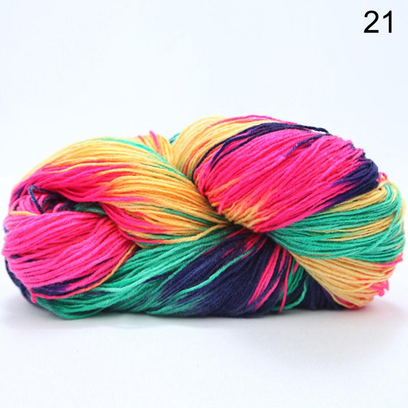 1Roll DIY Yarn Multicolor Knitting Wool Hand Crocheted Cotton Wool Yarn Baby Scarf Soft Warm